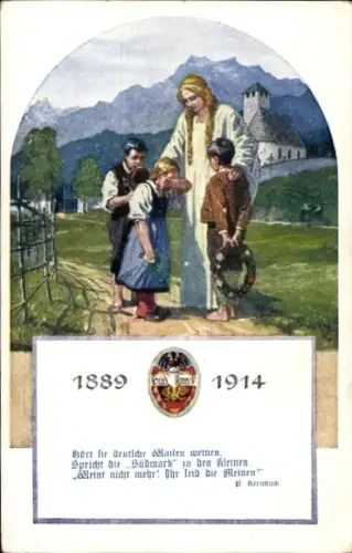 Ak Österreich, 25 Jahre Südmark-Arbeit, Frau, Kinder