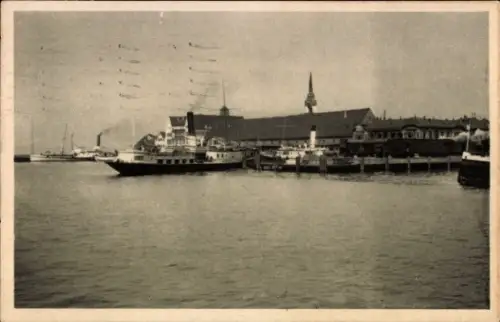 Ak Friedrichshafen am Bodensee, Hafenansicht, Boote, Wasser, Friedrichshafen, Bodensee