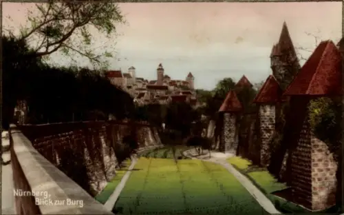 Ak Nürnberg in Mittelfranken, Blick zur Burg