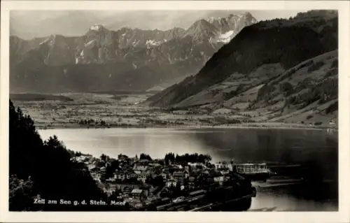 Ak Zell am See in Salzburg,  Berge, See, Landschaft, Fotografie