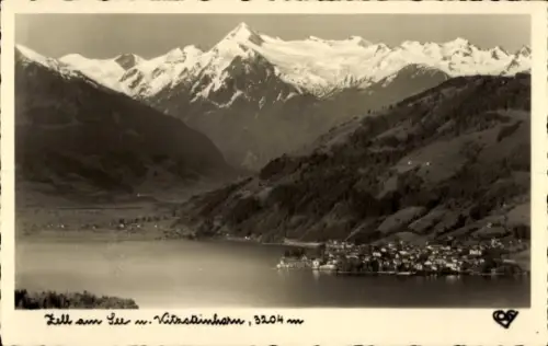 Ak Zell am See in Salzburg,  Vitznauerhorn, 3204 m, Berge, See, Landschaft