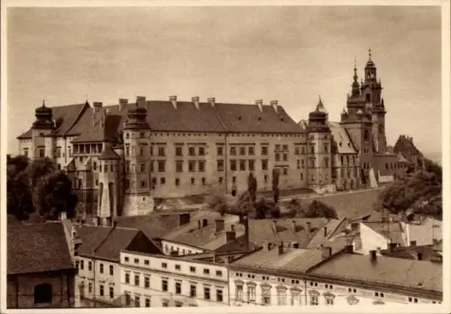Ak Kraków Krakau Polen, Wawel Schloss, Kathedrale,   Architektur