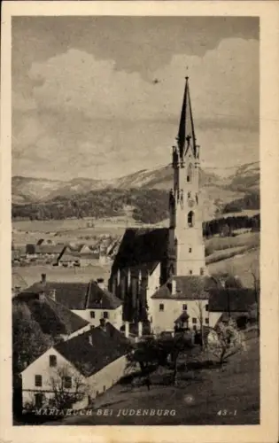 Ak Judenburg Steiermark, MARIABUCH BEI JUDENBURG, Kirche, Landschaft, Schwarz-Weiß-Foto