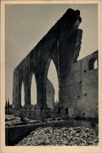 Ak Wien 1 Innere Stadt, Reste der nördlichen Stützmauer, Stephansdom,  Aufnahme Chmel