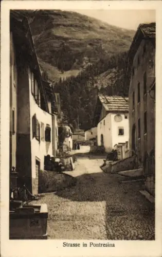 Ak Pontresina Kanton Graubünden Schweiz, Straße, Häuser