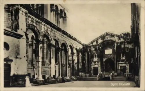 Ak Split Spalato Kroatien, Split Peristil,  Ruinen, archäologische Stätte