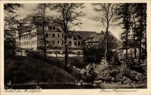 Ak Bielefeld in Nordrhein Westfalen, Haus Kapunaum, Bäume, Weg, 