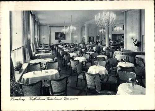 Ak Hamburg, Kaffeehaus Vaterland, Teeraum, Esstische