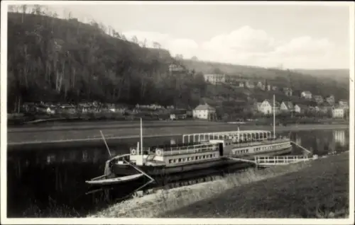 Ak Pötzscha Wehlen an der Elbe Sächsische Schweiz, Schwimmende Jugendherberge Sachsen
