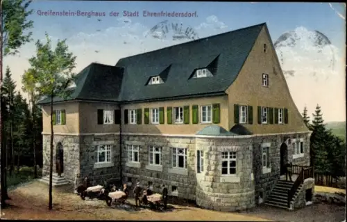 Ak Ehrenfriedersdorf im Erzgebirge, Greifenstein-Berghaus, Stadt  , Telefon No. 17