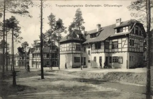 Ak Grafenwöhr in der Oberpfalz Bayern, Truppenübungsplatz, Offizierslager
