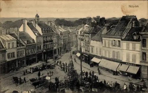 Ak Noyon Oise, Gesamtansicht