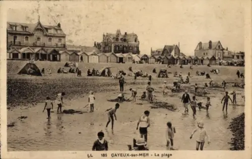 Ak Cayeux sur Mer Somme, Strandleben, Hotels