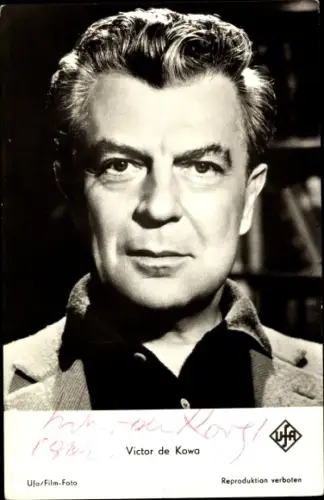 Ak Schauspieler Victor de Kowa, Portrait, Autogramm