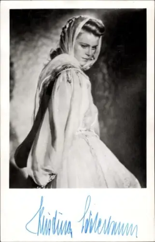 Foto Ak Schauspielerin Kristina Söderbaum, Portrait, Autogramm