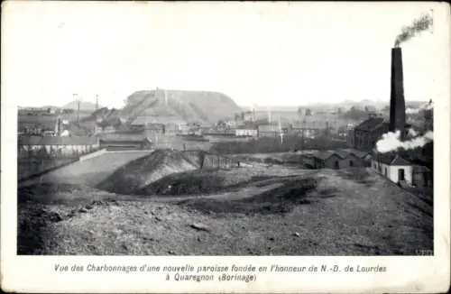Ak Quaregnon Hennegau Wallonien, Vue des Charbonnages d'une nouvelle paroisse