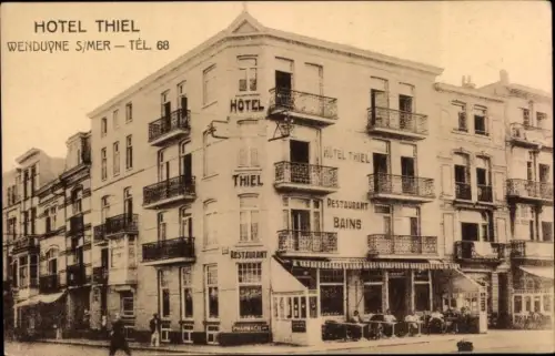 Ak Wenduyne Wenduine sur Mer Westflandern, Hotel Thiel