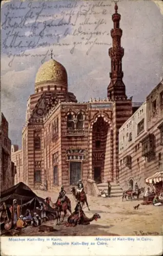 Künstler Ak Perlberg, F., Cairo Kairo Ägypten, Moschee Kait-Bey