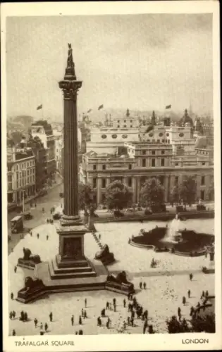 Ak London City England, Trafalgar Square
