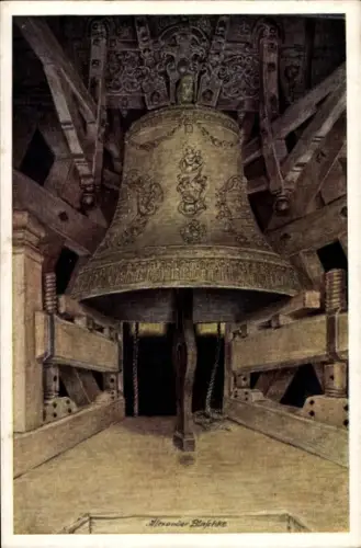 Künstler Ak Wien 1 Innere Stadt, Sankt Stephansdom, große Glocke, alte Pummerin