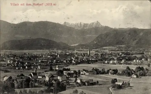 Ak Villach in Kärnten,  Manhart, Berge, Landschaft, 1911