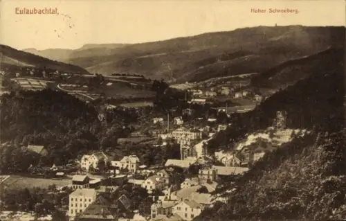 Ak Podmokly Bodenbach Děčín Tetschen an der Elbe Region Aussig, Eulaubachtal, Hoher Schneeberg