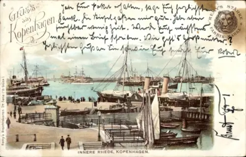 Ak København Kopenhagen Dänemark, Hafenansicht, Schiffe,  Innere Rhed, 