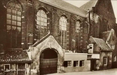 Ak Utrecht Niederlande, Buurkerk,   Kirche, alte Architektur