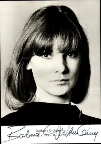 Ak Journalistin Barabara Dickmann, Hessischer Rundfunk, Autogramm