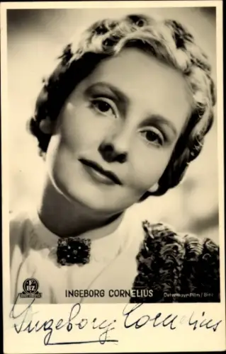 Ak Schauspielerin Ingeborg Cornelius, Portrait, Brosche, FBZ Verlag, Autogramm