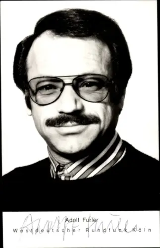 Ak Fernsehmoderator Adolf Addi Furler, Autogramm