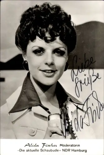 Ak Moderatorin Alida Fischer, Portrait, Autogramm, Die aktuelle Schaubude