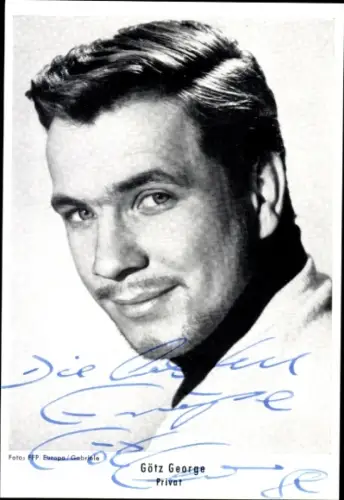 Ak Schauspieler Götz George, Portrait, Autogramm