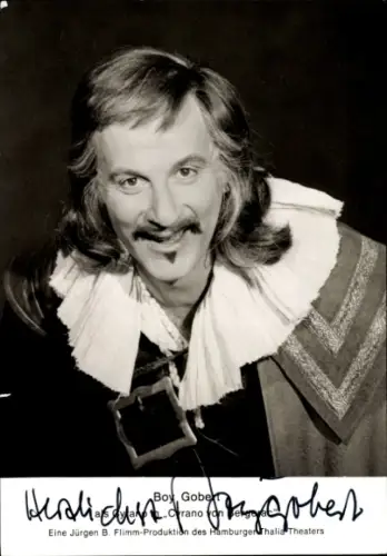 Ak Schauspieler Boy Gobert, als Cyrano, Portrait, Cyrano de Bergerac, Autogramm