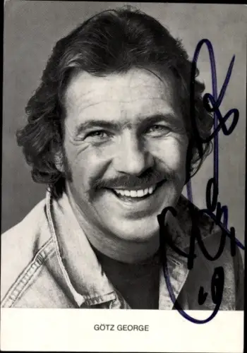 Ak Schauspieler Götz George, Portrait, Autogramm