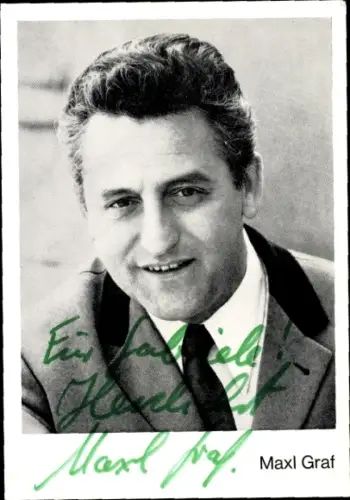 Ak Schauspieler Maxl Graf, Portrait, Autogramm