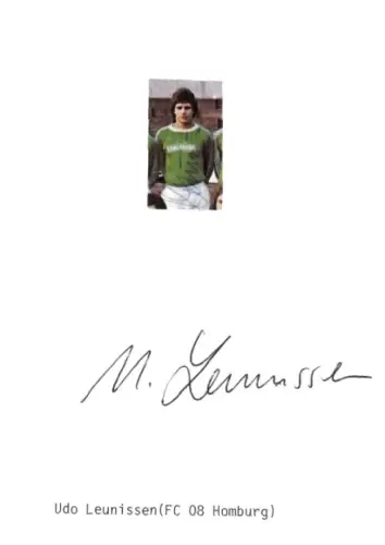 Autogrammkarte Fußballer Udo Launissen, FC Homburg, Autogramm