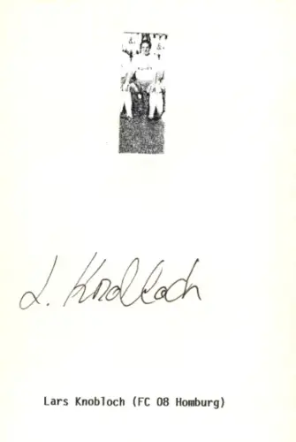 Autogrammkarte Fußballer Lars Knobloch, FC Homburg, Autogramm