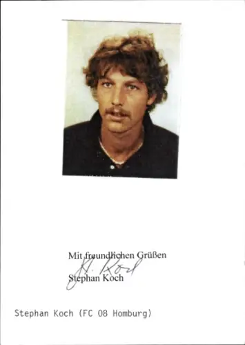 Autogrammkarte Fußballer Stephan Koch, FC Homburg, Autogramm