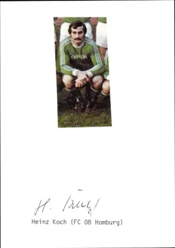 Autogrammkarte Fußballer Heinz Koch, FC Homburg, Autogramm