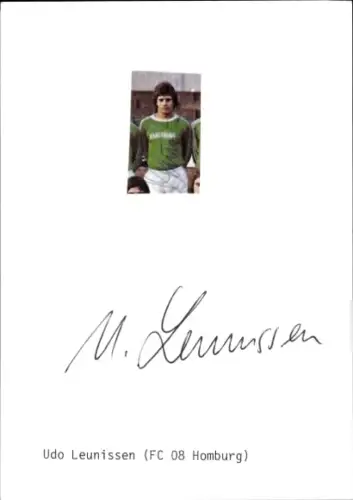 Autogrammkarte Fußballer Udo Leunissen, FC Homburg, Autogramm