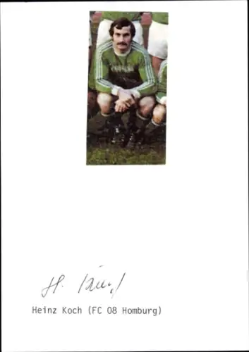 Autogrammkarte Fußballer Heinz Koch, FC Homburg, Autogramm