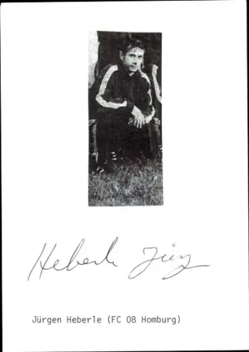Autogrammkarte Fußballer Jürgen Heberle, FC Homburg, Autogramm