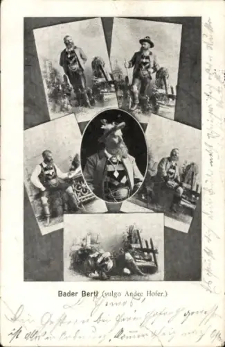 Ak Schauspieler Bader Bertl, vulgo Andre Hofer