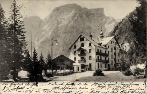 Ak Braies Prags Südtirol, Lago di Braies, Pragser Wildsee, Hotel Wildsee
