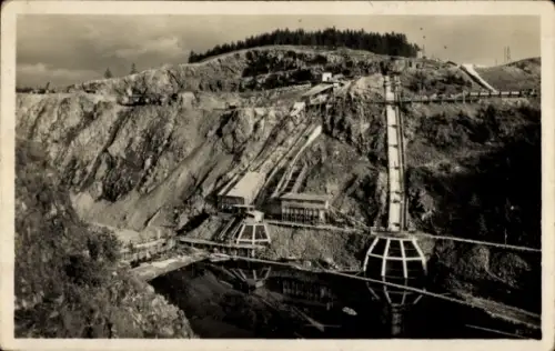 Ak Gräfenwarth Schleiz, Bleilochsperre in Bau