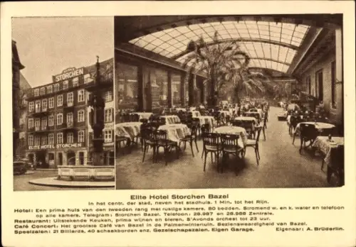 Ak Basel Stadt Schweiz, Storchen Elite Hotel