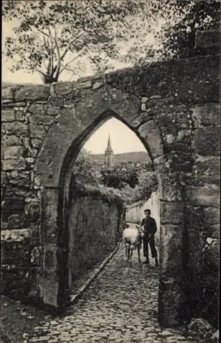 Ak Hildesheim in Niedersachsen, Moritzberg, Kleine Steuer, Junge mit Ziege