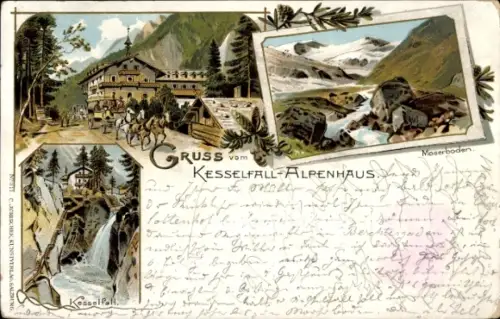 Litho Kaprun in Salzburg, Kesselfall Alpenhaus