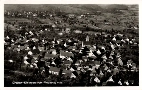 Ak Efringen Kirchen am Oberrhein, Fliegeraufnahme